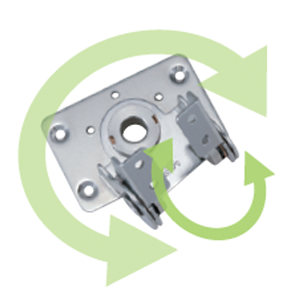 A stainless steel swivel torque hinge by Sugatsune America.